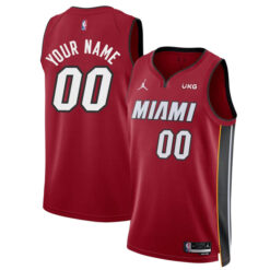 Alternative view of Miami Heat Custom Name and Number Statement Edition Jersey w/ Patch Collection - All Stitched