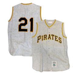 Roberto Clemente Pittsburgh Pirates Sleeveless Gray Jersey - All Stitched
