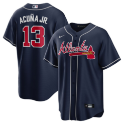 Alternative view of Youth's Ronald Acuna Jr. Atlanta Braves Jersey - All Stitched