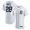 Javier Baez Detroit Tigers White Game Jersey - All Stitched
