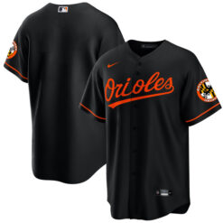 Alternative view of Baltimore Orioles Black Game Player Jersey - All Stitched