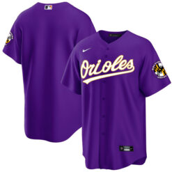 Alternative view of Baltimore Orioles Limited Purple "Baltimore Theme" Player Jersey - All Stitched