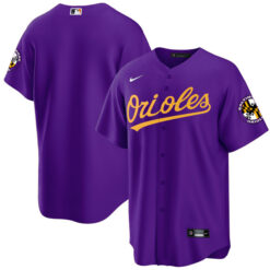 Alternative view of Baltimore Orioles Limited Purple Gold "Baltimore Theme" Player Jersey - All Stitched