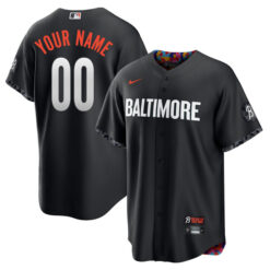 Alternative view of Baltimore Orioles City Connect "Baltimore" Custom Name and Number Jersey - All Stitched