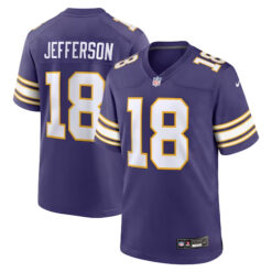 Alternative view of Justin Jefferson Minnesota Vikings 2023 Classic Jersey - All Stitched