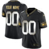 Seattle Seahawks Black Gold Custom Jersey - All Stitched