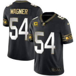 Alternative view of Seattle Seahawks 2023 Black Gold Player Jersey - All Stitched