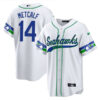 Seattle Seahawks 2023 White Throwback Player Baseball Jersey - All Stitched