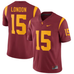 Alternative view of Drake London USC Trojans College Football Game Jersey - All Stitched