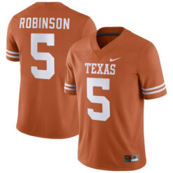 Alternative view of Bijan Robinson Texas Longhorns College Football Game Jersey - All Stitched