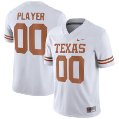 Alternative view of Texas Longhorns College Football White Custom Game Jersey - All Stitched