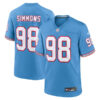 Jeffery Simmons Tennessee Titans Light Blue "Orioles" Throwback Jersey - All Stitched