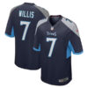Malik Willis Tennessee Titans Navy Game Jersey - All Stitched