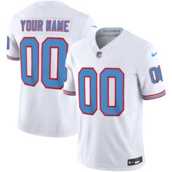 Tennessee Titans White "Orioles" Throwback Custom Jersey - All Stitched