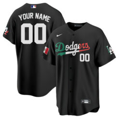 Los Angeles Dodgers 2023 Black Mexican Custom Jersey - All Stitched