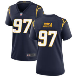 Alternative view of Joey Bosa Los Angeles Chargers Navy Game Jersey - All Stitched