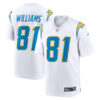Mike Williams Los Angeles Chargers White Game Jersey - All Stitched