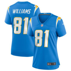 Alternative view of Mike Williams Los Angeles Chargers Powder Blue Game Jersey - All Stitched
