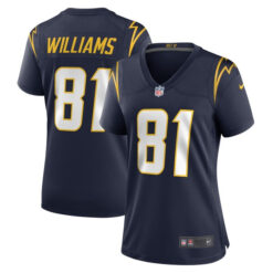 Alternative view of Mike Williams Los Angeles Chargers Navy Game Jersey - All Stitched