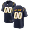 Los Angeles Chargers Navy Game Custom Jersey - All Stitched