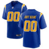 Los Angeles Chargers Royal Blue Game Custom Jersey - All Stitched