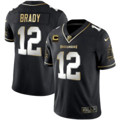 Tom Brady Tampa Bay Buccaneers Black Gold Jersey - All Stitched