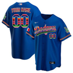 Los Angeles Dodgers 2023 Mexican "Serape" Heritage Royal Jersey - All Stitched