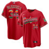 fernando valenzuela serape mexican dodgers jersey in red
