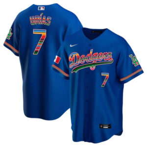 julio urias dodgers mexican serape jersey in royal