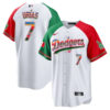julio urias dodgers mexican serape jersey in white
