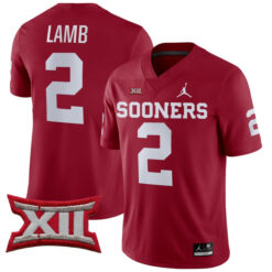 Alternative view of CeeDee Lamb Oklahoma Sooners College Football Game Jersey - All Stitched