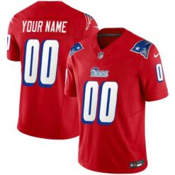 New England Patriots 1996 Throwback Vapor Limited All Stitched Custom Jersey - Red