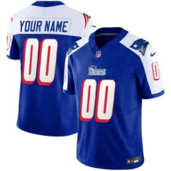 New England Patriots 1996 Throwback Vapor Limited All Stitched Custom Jersey - Alternate Blue