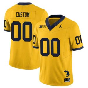 Custom Michigan Wolverines 2023 Maize Game Jersey - All Stitched