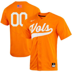 Alternative view of Tennessee Volunteers College Baseball Stitched Custom Number Jersey - Orange