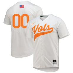 Alternative view of Tennessee Volunteers College Baseball Stitched Custom Number Jersey - White