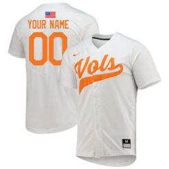 Alternative view of Tennessee Volunteers College Baseball Stitched Custom Name & Number Jersey - White