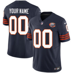 Chicago Bears Throwback Vapor Limited Navy Jersey - All Stitched
