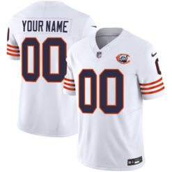 Chicago Bears Throwback Vapor Limited White Jersey - All Stitched