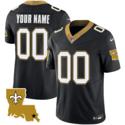 New Orleans Saints 1987 Legacy Vapor Limited Stitched Custom Jersey - Black