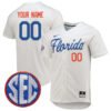 Florida Gators College Baseball Game Custom Name & Number Jersey - White