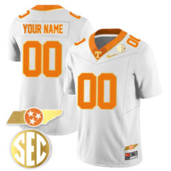 Tennessee Volunteers Gold Limited Custom All Stitched Jersey - White