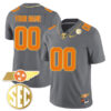 Tennessee Volunteers Gold Limited Custom All Stitched Jersey - Gray