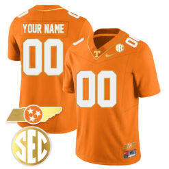 Tennessee Volunteers Gold Limited Custom All Stitched Jersey - Orange