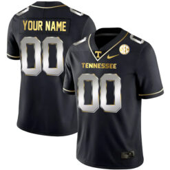 Tennessee Volunteers Gold Limited Custom All Stitched Jersey - Black Gold Edition