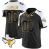 Texas Longhorns Gold Version Stitched Custom Jersey - Alternate Black Gold