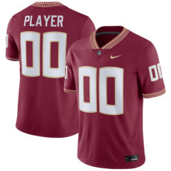 Alternative view of Florida State Seminoles 2023 Custom College Football Garnet Game Jersey - All Stitched