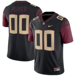 Alternative view of Florida State Seminoles 2023 Custom College Football Black Game Jersey - All Stitched