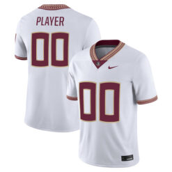 Alternative view of Florida State Seminoles 2023 Custom College Football White Game Jersey - All Stitched