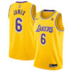 LeBron James Los Angeles Lakers Gold Jersey Jersey - All Stitched